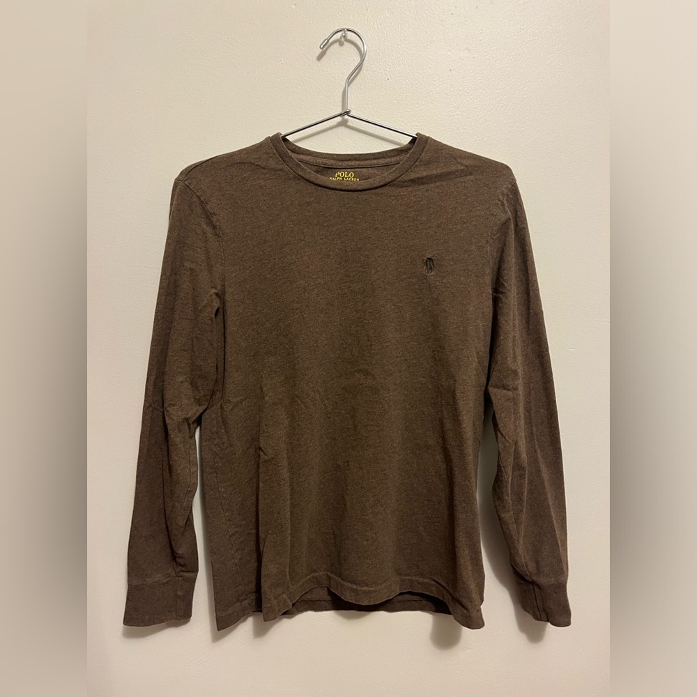 Polo Ralph Lauren, brown long sleeve, size S